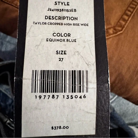 Veronica Beard Taylor Cropped Wide-Leg Jeans 27 NWT Equinox Blue - Picture 10 of 10